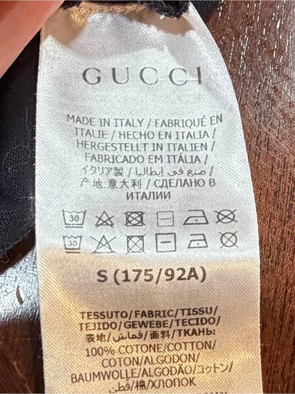 Gucci Black Tonal Logo Short Sleeve Crewneck Tee